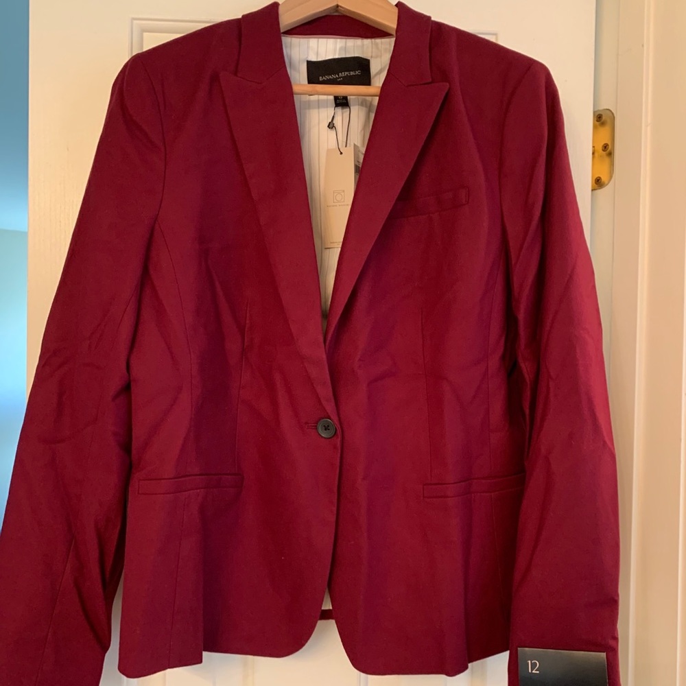 BR cranberry two piece suit